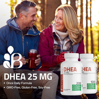 Bronson DHEA 25 mg Einmal täglich Formel, 100 Kapseln