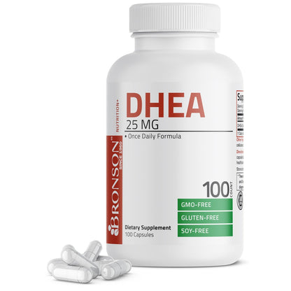 Bronson DHEA 25 mg Einmal täglich Formel, 100 Kapseln