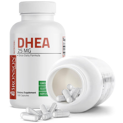 Bronson DHEA 25 mg Einmal täglich Formel, 100 Kapseln