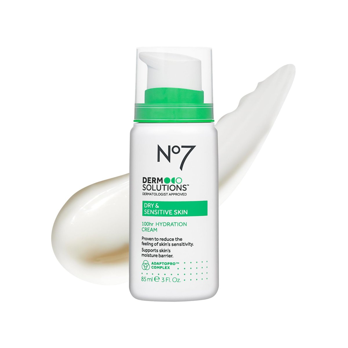 No7 Derm Solutions 100h Feuchtigkeitsspendende Gesichtscreme – Mit Ceramiden, Niacinamid & Adaptogenen für die Feuchtigkeitsbarriere – Für empfindliche & trockene Haut (89 ml)