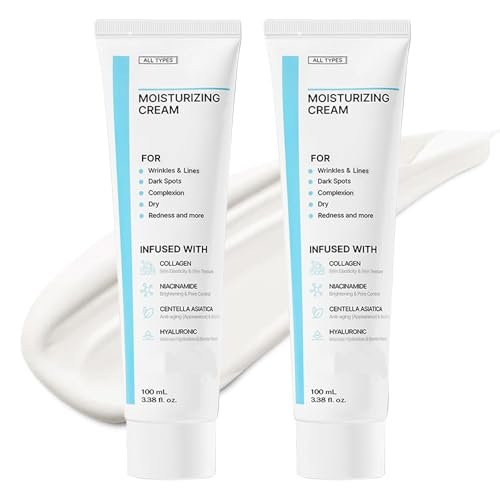 Haigou Feuchtigkeitsspendende Creme mit Centella, Barriereschutz, Gesichtscreme für alle Hauttypen (2 Stück)