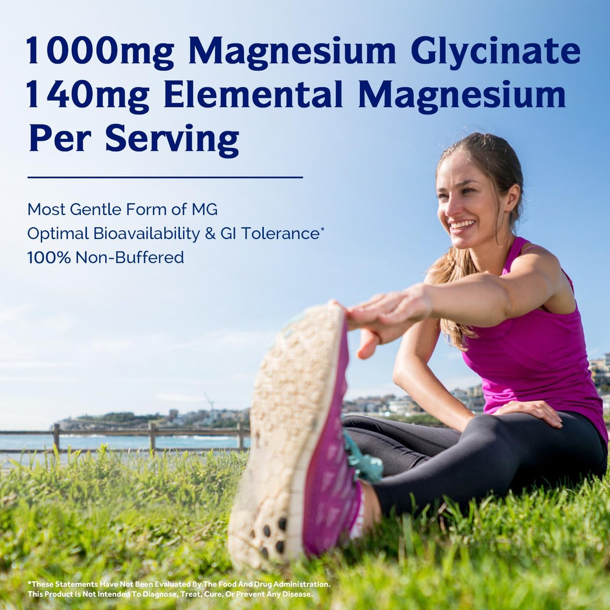 Innate Vitality Magnesium Glycinat 1000 mg pro Portion | 140 mg elementares Magnesium – hochabsorbierend, nicht gepuffert, Non-GMO & glutenfrei – für Nerven-, Knochen- und Herzgesundheit – 240 Kapseln