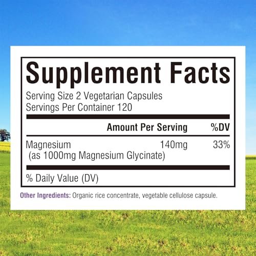 Innate Vitality Magnesium Glycinat 1000 mg pro Portion | 140 mg elementares Magnesium – hochabsorbierend, nicht gepuffert, Non-GMO & glutenfrei – für Nerven-, Knochen- und Herzgesundheit – 240 Kapseln