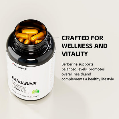 FANCYENERGY Berberin HCl Komplex mit Ceylon-Zimt & Citrus Bergamot – Pflanzliche Kapseln für tägliches Wohlbefinden – 120 vegane Kapseln