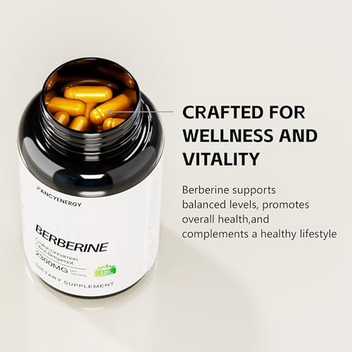FANCYENERGY Berberin HCl Komplex mit Ceylon-Zimt & Citrus Bergamot – Pflanzliche Kapseln für tägliches Wohlbefinden – 120 vegane Kapseln