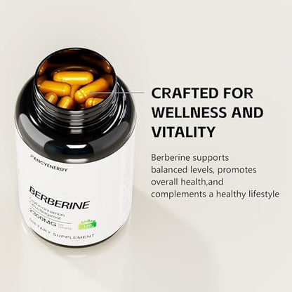 FANCYENERGY Berberin HCl Komplex mit Ceylon-Zimt & Citrus Bergamot – Pflanzliche Kapseln für tägliches Wohlbefinden – 120 vegane Kapseln