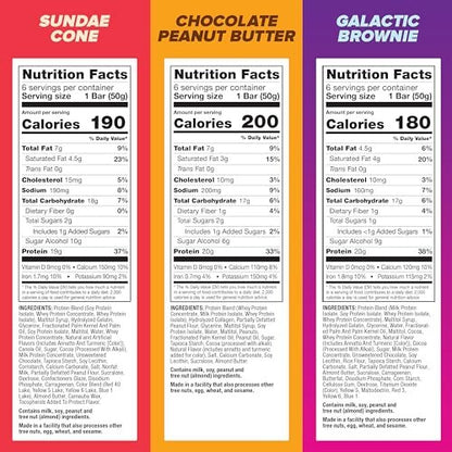 Pure Protein Neuheiten Variety Pack Proteinriegel – 20 g Protein, 3 g Zucker, 190 Kalorien (18er Pack) Zuckerarm* High Protein Snack – Glutenfrei – Perfekt für einen gesunden Snack