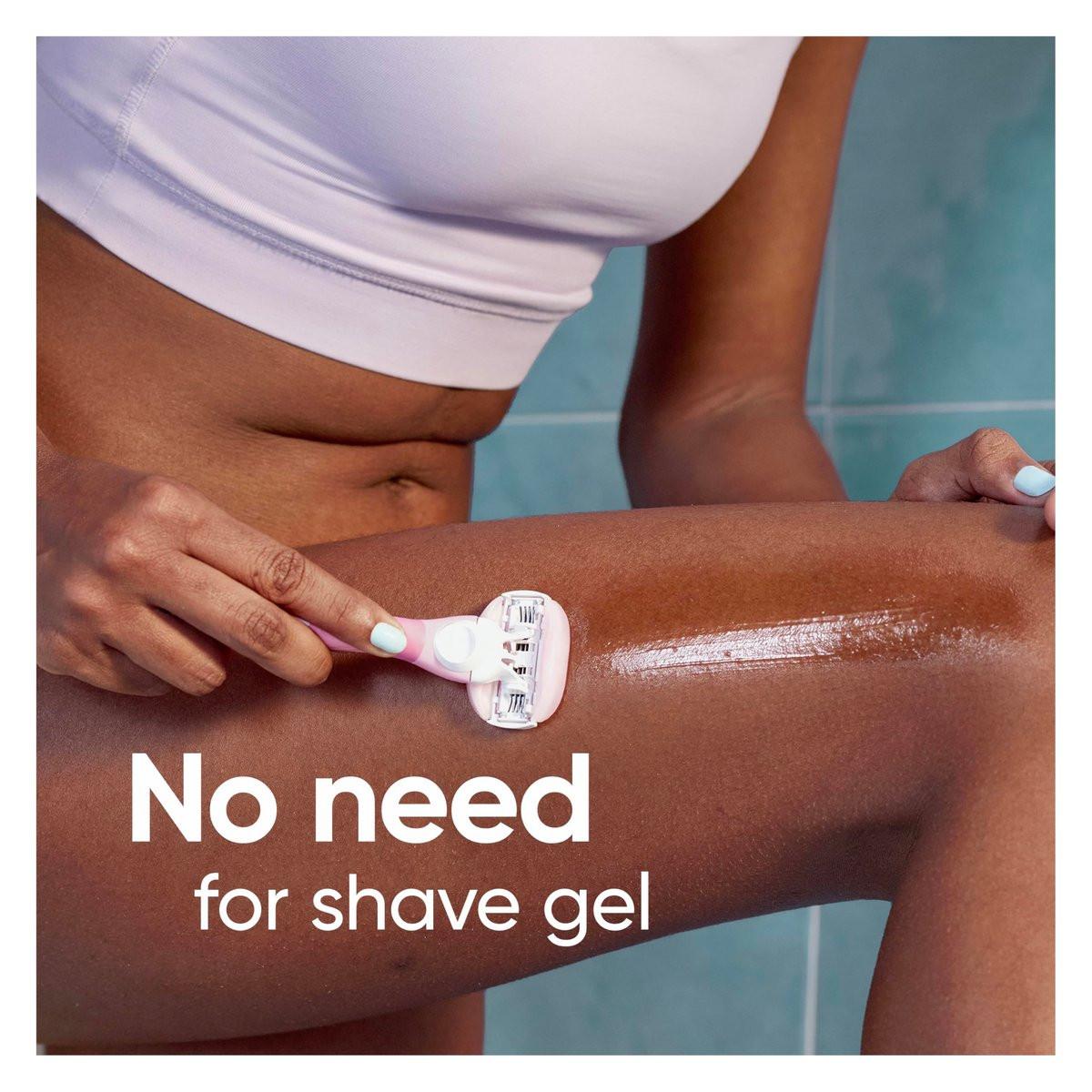 Venus ComfortGlide Weißer Tee Damen Rasierklingen mit eingebauten Rasiergel-Streifen, 8 Rasierklingen-Nachfüllpackungen