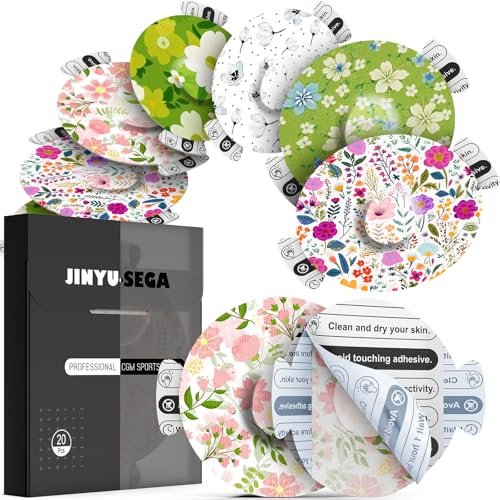 Jinyusega Dexcom G7 Haftpflaster – 20 Stück wasserdichte Overpatches mit Easy-Peel-Tab für 10–14 Tage Halt