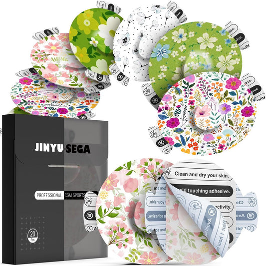 Jinyusega Dexcom G7 Haftpflaster – 20 Stück wasserdichte Overpatches mit Easy-Peel-Tab für 10–14 Tage Halt