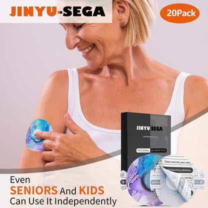 Jinyusega Klebepflaster für G7 – 20 Stück wasserdichte G7 Overpatches mit Easy-Peel-Tablett und vorgestanzter Rückseite, CGM-Sensor-Abdeckung für 10–14 Tage, Sealove