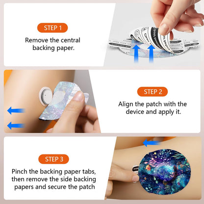 Jinyusega Klebepflaster für G7 – 20 Stück wasserdichte G7 Overpatches mit Easy-Peel-Tablett und vorgestanzter Rückseite, CGM-Sensor-Abdeckung für 10–14 Tage, Sealove