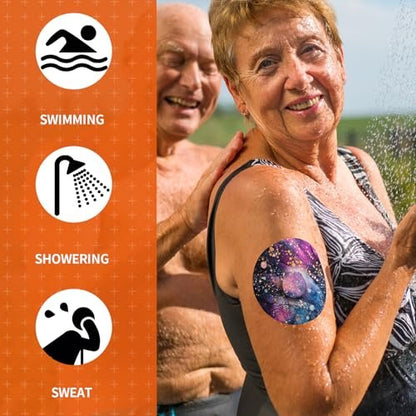 Jinyusega Klebepflaster für G7 – 20 Stück wasserdichte G7 Overpatches mit Easy-Peel-Tablett und vorgestanzter Rückseite, CGM-Sensor-Abdeckung für 10–14 Tage, Sealove