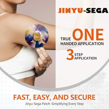 Jinyusega Klebepflaster für G7 – 20 Stück wasserdichte G7 Overpatches mit Easy-Peel-Öse und vorgestanzter Rückseite, CGM-Sensorpflaster für 10–14 Tage, Florish-Design