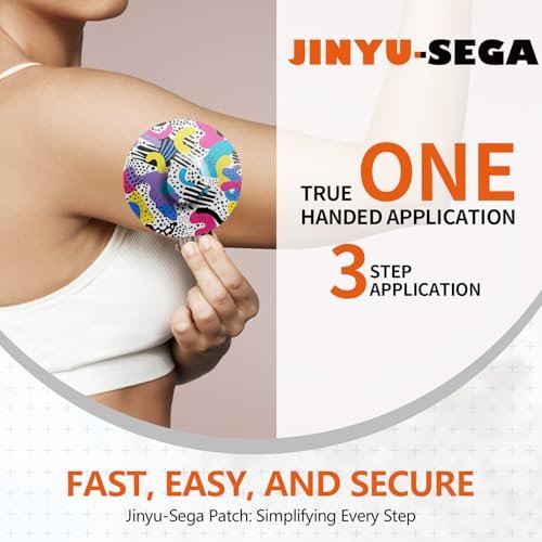 Jinyusega Klebepflaster für G7 – 20 Stück G7 Overpatches wasserdicht, mit Easy-Peel-Tablett vorgestanzte Rückseite, CGM-Sensorband für 10–14 Tage Graffiti