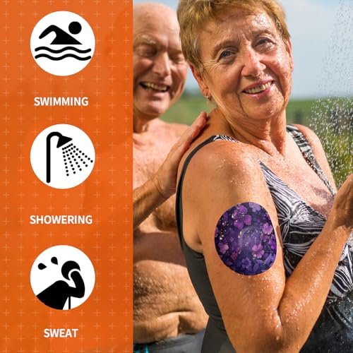 Jinyusega Klebepflaster für Dexcom G7 – 20 Stück wasserdichte Overpatches mit Easy-Peel-Tab, vorgeschnittene Rückseite, CGM-Sensorpflaster für 10-14 Tage Sereneglow