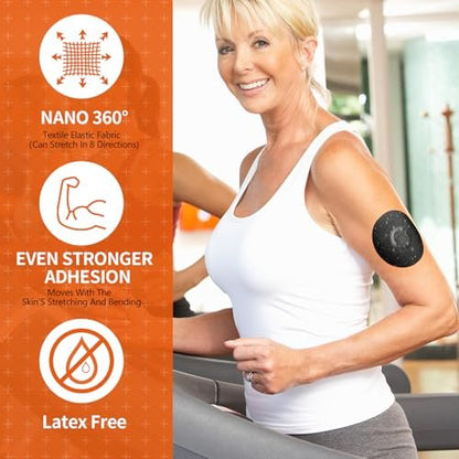 Jinyusega Klebepflaster für Dexcom G7 – 20 Stück wasserdichte Overpatches mit Easy-Peel-Tab, vorgeschnittene Rückseite, CGM-Sensorpflaster für 10-14 Tage Sereneglow