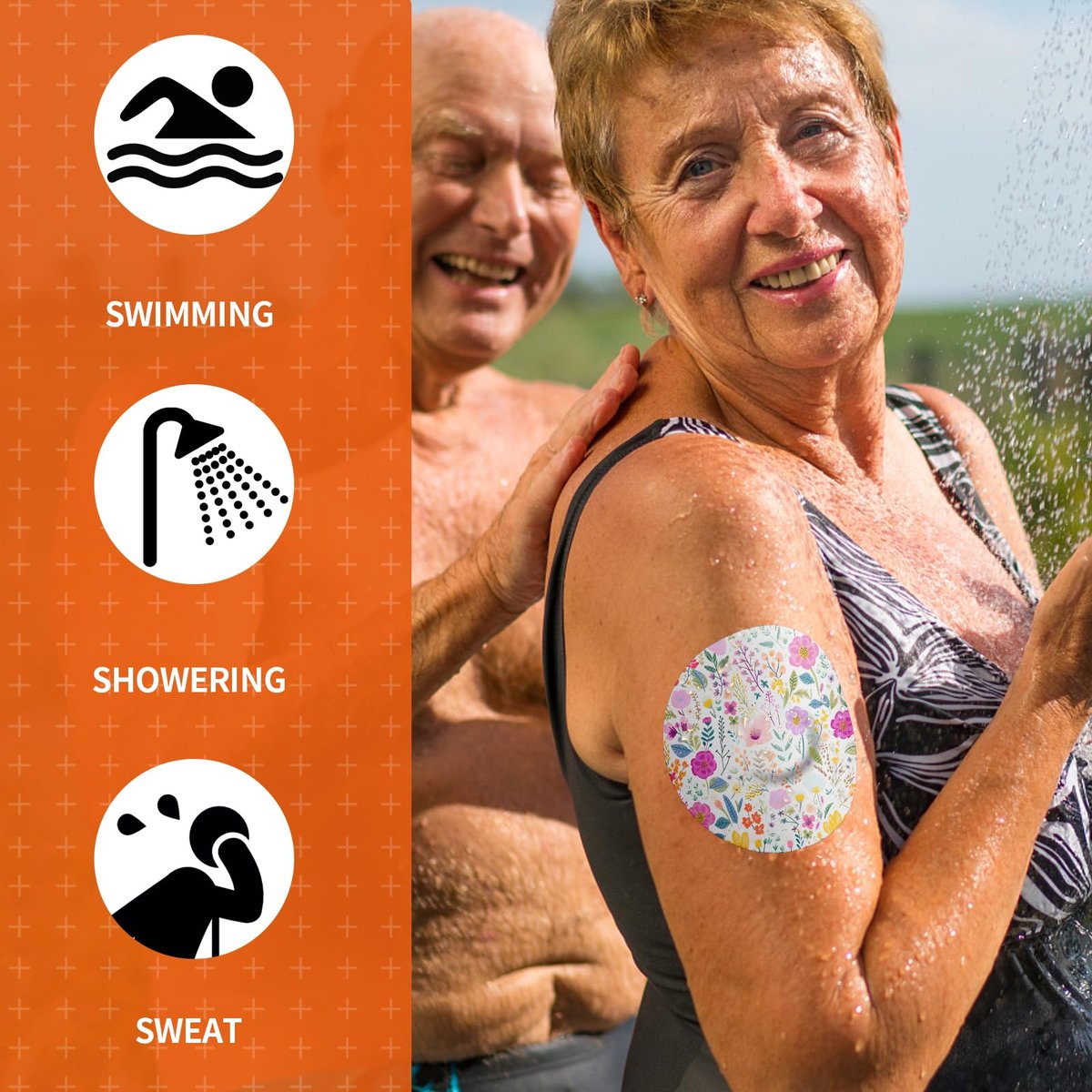 Sensor Covers für Libre 3 wasserdicht - 20 Stück Klebepflaster für Libre 3 mit Easy-Peel-Tablett vorgestanzter Rückseite, CGM-Sensorfolie für 10-14 Tage FreshFlow