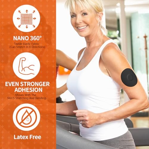 Sensorabdeckungen für Libre 3 – 20er-Pack wasserdichte Klebepflaster mit Easy-Peel-Reißlasche, vorgeschnittene Rückseite, CGM-Sensorabdeckung für 10–14 Tage