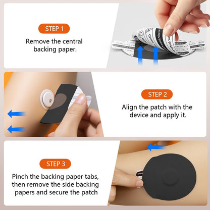Sensorabdeckungen für Libre 3 – 20er-Pack wasserdichte Klebepflaster mit Easy-Peel-Reißlasche, vorgeschnittene Rückseite, CGM-Sensorabdeckung für 10–14 Tage