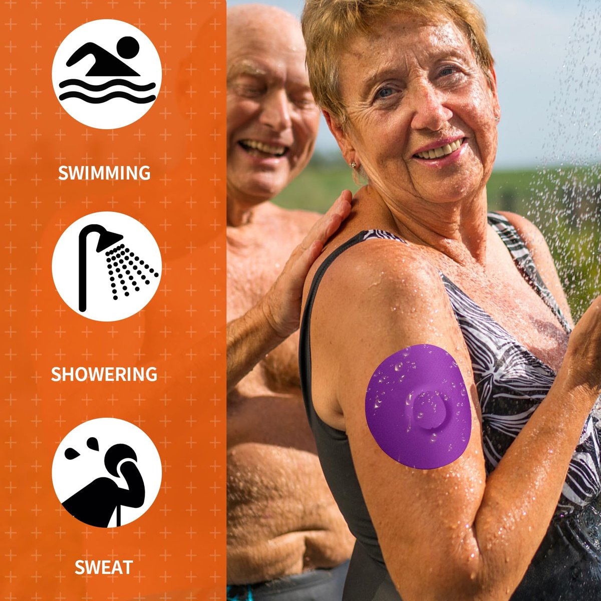 Sensor Covers für Libre 3 wasserdicht – 20 Klebepflaster für Libre 3, mit Easy-Peel-Tablett vorgestanzter Rückseite, CGM-Sensorabdeckung für 10–14 Tage, Mischfarben