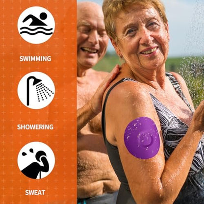 Sensor Covers für Libre 3 wasserdicht – 20 Klebepflaster für Libre 3, mit Easy-Peel-Tablett vorgestanzter Rückseite, CGM-Sensorabdeckung für 10–14 Tage, Mischfarben
