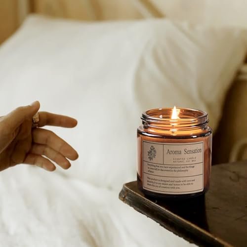 ARCASA Bio Sandelholz Rosen Duftkerzen – Ungiftige Sojakerzen für Zuhause, Stressabbau & Meditation (200g)