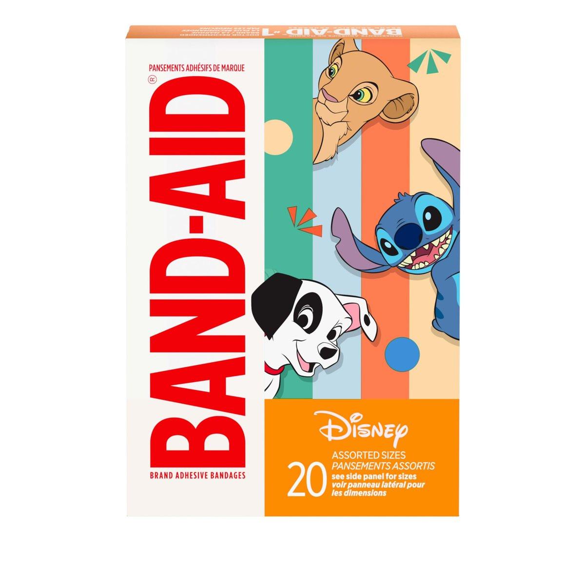 BAND-AID Kinderpflaster mit klassischen Disney-Figuren – 20 bunte Pflaster für kleine Wunden & Kratzer