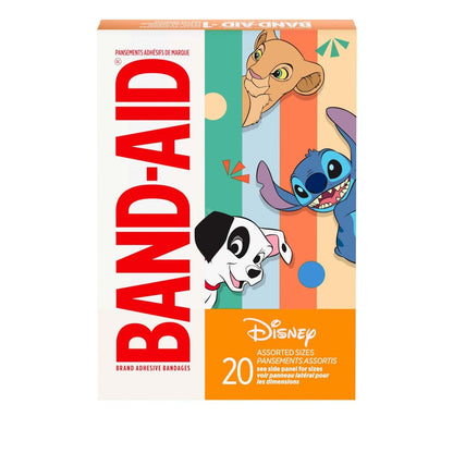 BAND-AID Kinderpflaster mit klassischen Disney-Figuren – 20 bunte Pflaster für kleine Wunden & Kratzer