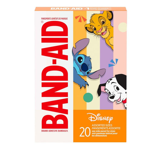 BAND-AID Kinderpflaster mit klassischen Disney-Figuren – 20 bunte Pflaster für kleine Wunden & Kratzer