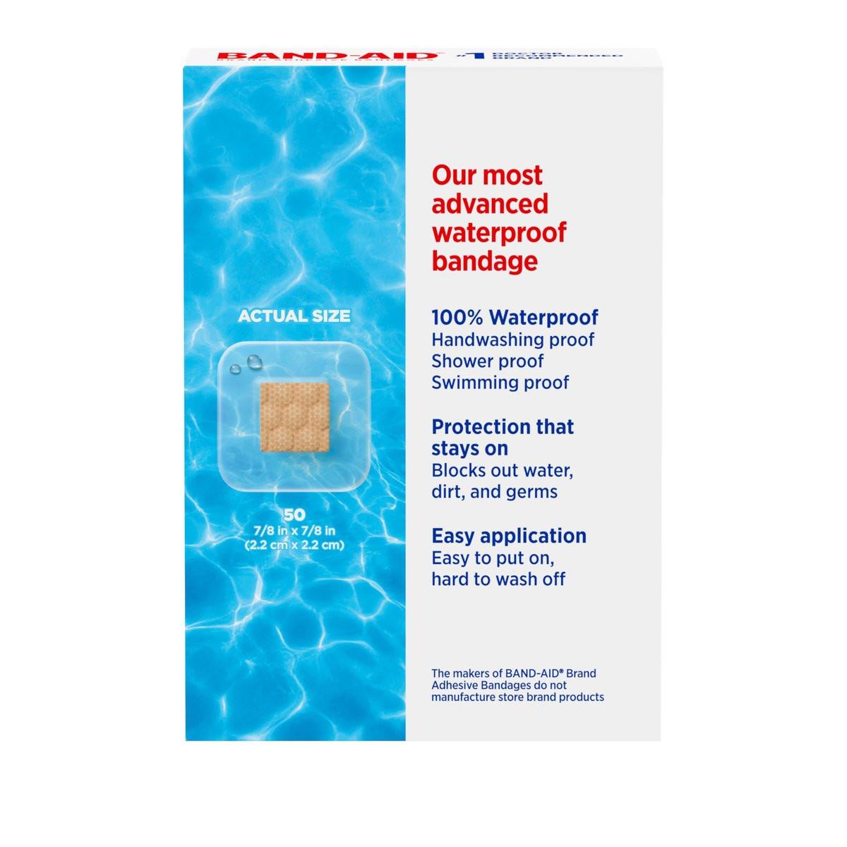 BAND-AID Brand Klare wasserdichte Spot-Pflasterquadrate, sterile wasserdichte Schutz- und Wundversorgung für kleine Schnitte und Schrammen, kleine Spot-Pflaster, Erste-Hilfe-Set unverzichtbar, alle eine Größe, 50 Stück