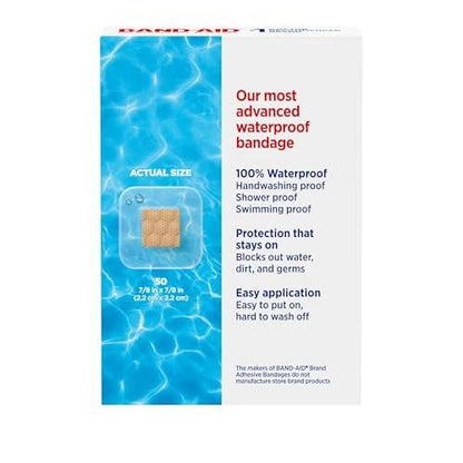 BAND-AID Klare wasserdichte Pflaster, steril, 100% wasserdichter Schutz & Wundversorgung für kleine Schnitte & Schrammen, Komfortpolster zur Polsterung, Erste-Hilfe-Set-Essential, verschiedene Größen, 60 Stück