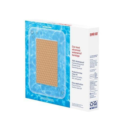 BAND-AID Klare wasserfeste Pflaster, steril, 20 Stück