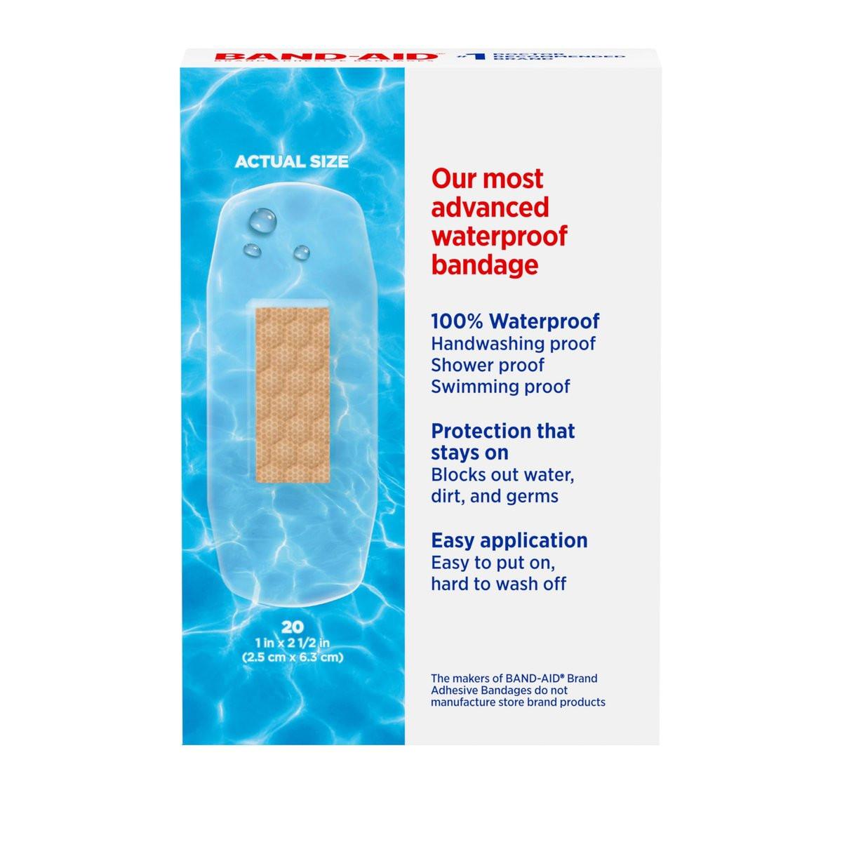 BAND-AID Klare wasserfeste Pflaster, steril, 20 Stück
