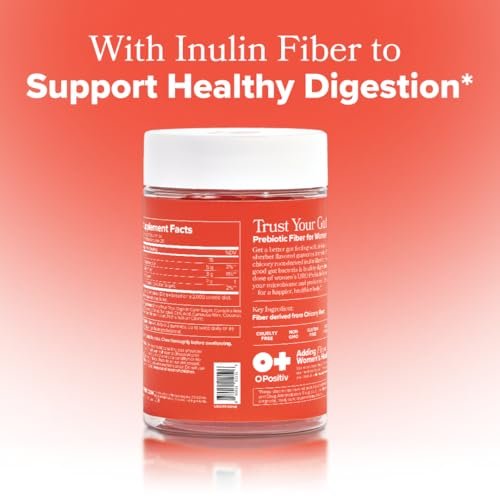 O Positiv URO Fiber Gummies für Erwachsene – 60 Stück – Präbiotikum mit Chicorée-Inulin – tägliche Ballaststoffe für die Verdauungsgesundheit – vegan & tierversuchsfrei