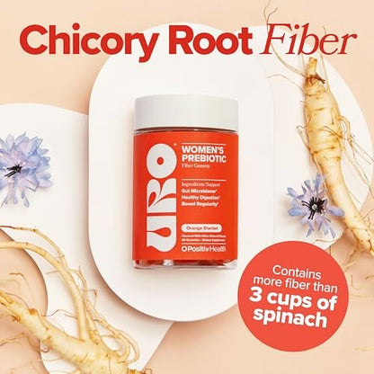 O Positiv URO Fiber Gummies für Erwachsene – 60 Stück – Präbiotikum mit Chicorée-Inulin – tägliche Ballaststoffe für die Verdauungsgesundheit – vegan & tierversuchsfrei