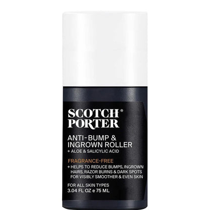 Scotch Porter Anti-Bump & Ingrown Roller für Männer – Behandelt Rasierpickel und eingewachsene Haare mit Aloe Vera & Salicylsäure – Für geschmeidige, ausgeglichene Haut – 3,04 oz