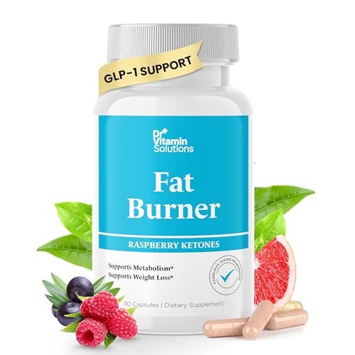 Fatburner für Frauen & Männer mit GLP-1 Unterstützung – Himbeer-Ketone, Grüner Tee, Thermogenese & Appetitzügler – Vegan, Nicht-GVO, 30-Tage-Vorrat