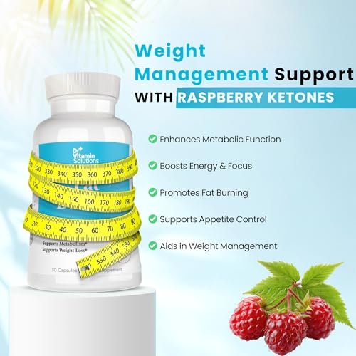 Fatburner für Frauen & Männer mit GLP-1 Unterstützung – Himbeer-Ketone, Grüner Tee, Thermogenese & Appetitzügler – Vegan, Nicht-GVO, 30-Tage-Vorrat