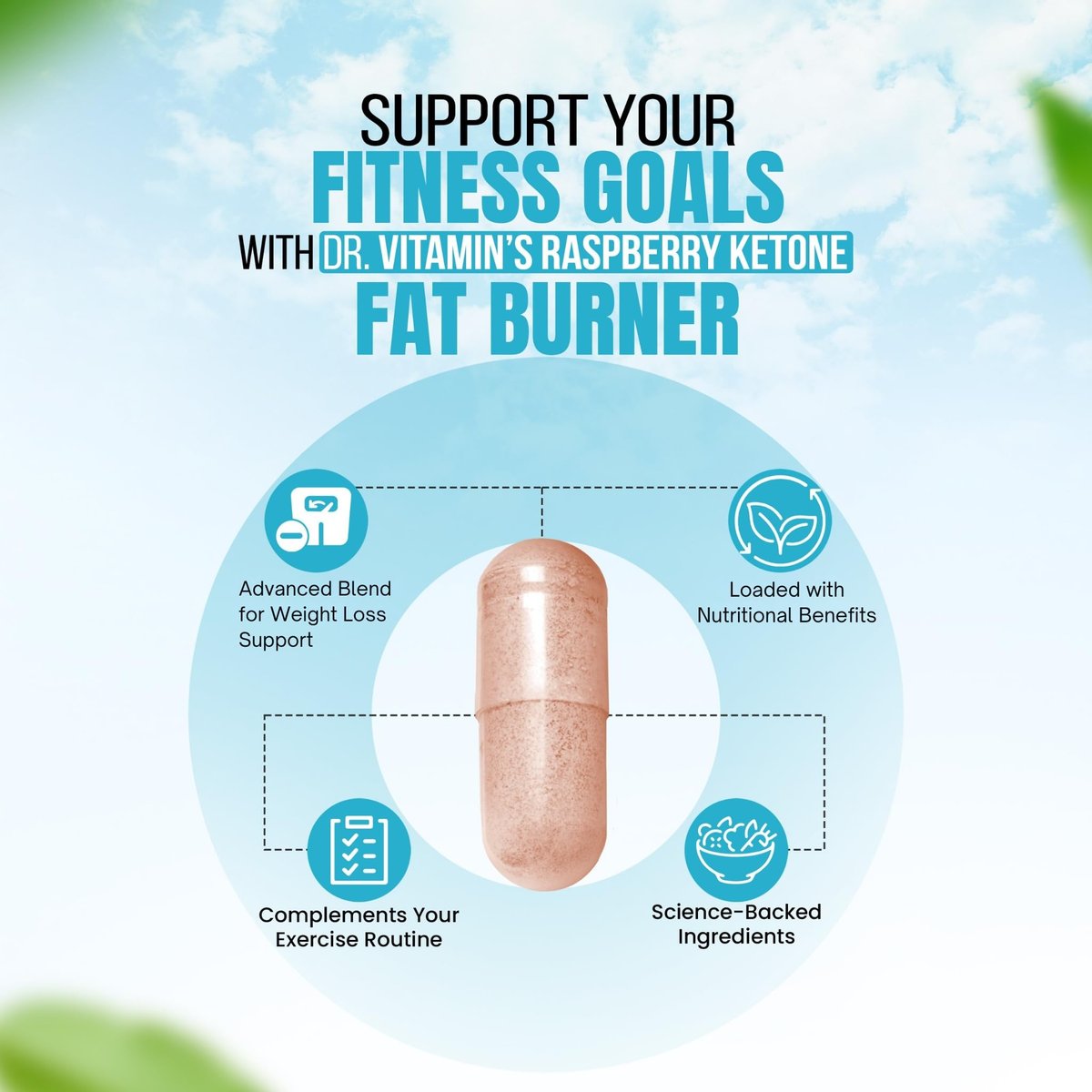 Fatburner für Frauen & Männer mit GLP-1 Unterstützung – Himbeer-Ketone, Grüner Tee, Thermogenese & Appetitzügler – Vegan, Nicht-GVO, 30-Tage-Vorrat