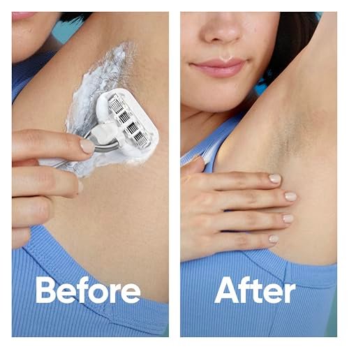 Gillette Venus Extra Smooth Sensitive Damenrasierer mit wiederverwendbarem Griff, 3 Klingennachfüllungen und Duschhalterung