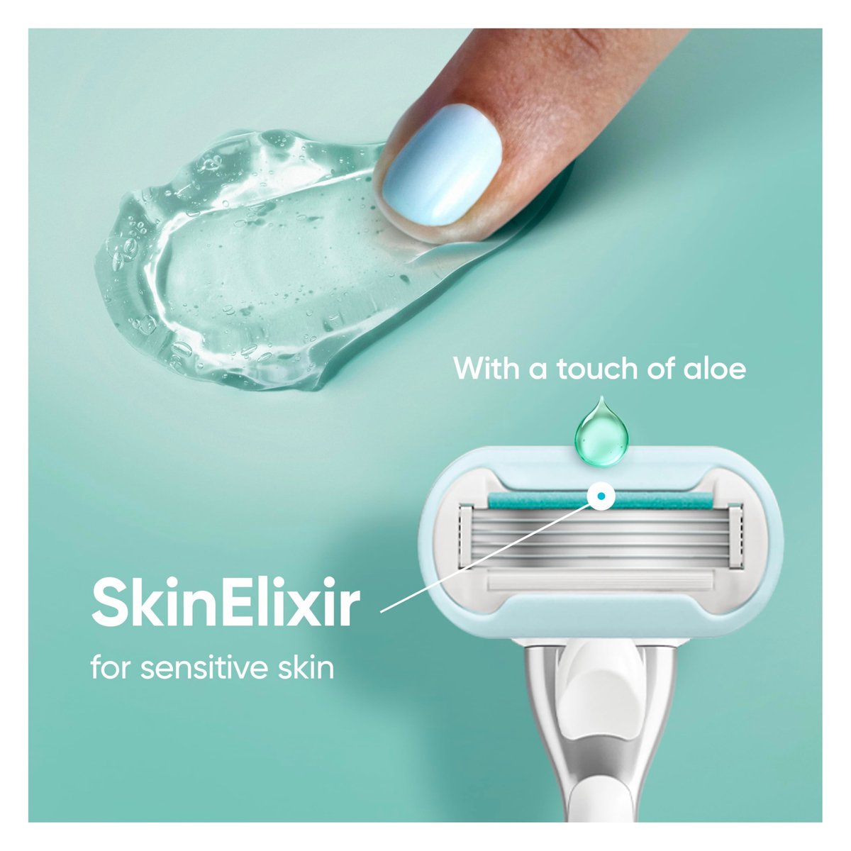 Gillette Venus Extra Smooth Sensitive Damenrasierer mit wiederverwendbarem Griff, 3 Klingennachfüllungen und Duschhalterung