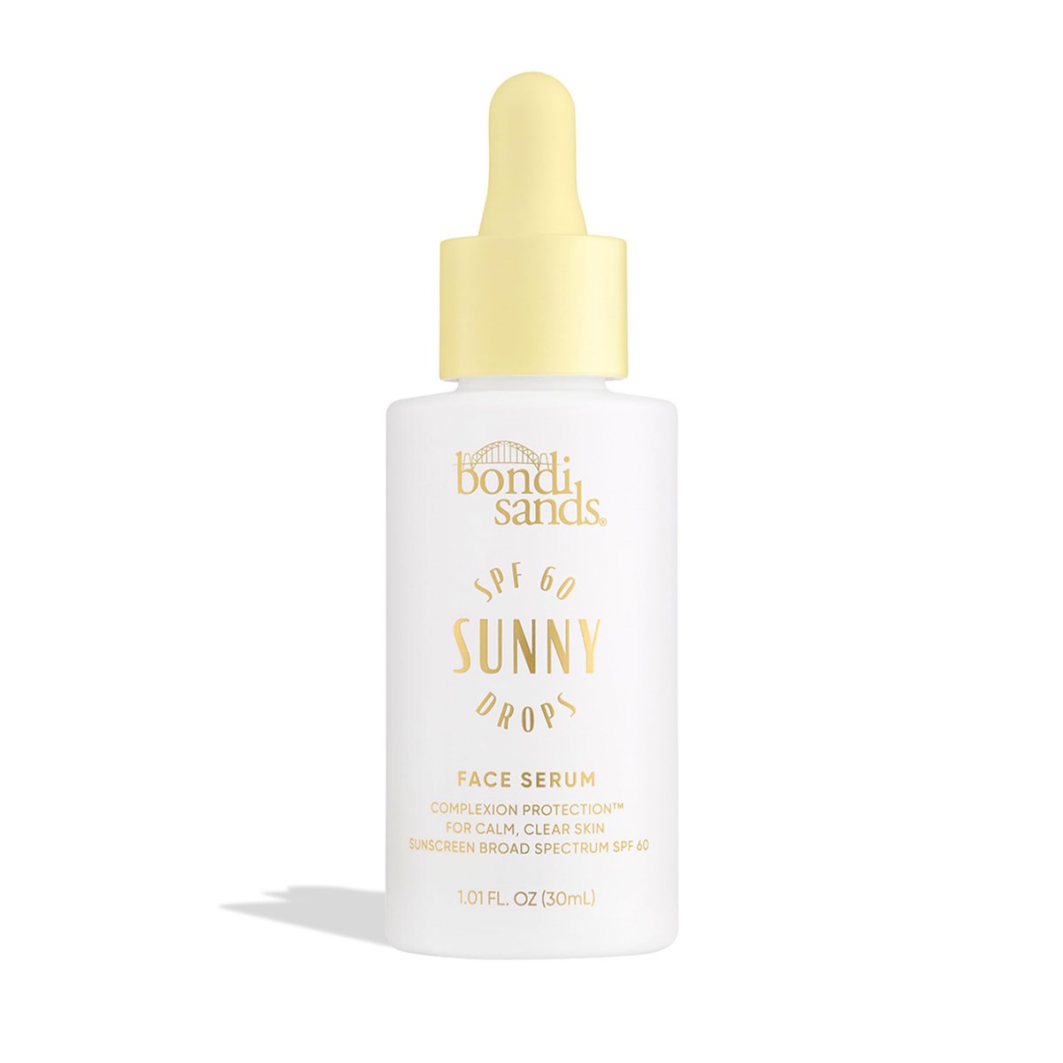 Bondi Sands Sunny Drops SPF 60 Gesichtsserum – Feuchtigkeitsspendender & nährender Breitband-Sonnenschutz, leichter, seidig-weicher Finish, ölfrei, 30 ml