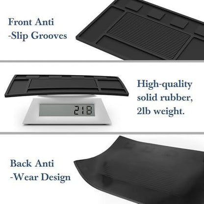 Magnetische Barber-Matte für Haarschneidemaschinen – Organizer aus Gummi für Scheren, Salon, Friseurbedarf, mit 4 Fächern, flexible Silikonmatte, rutschfest, professionelles Friseurzubehör
