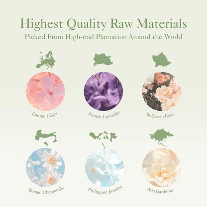 Auelife Florale Duftöle Set - 6x10ml Rose, Jasmin, Lavendel, Gardenia - Reine ätherische Öle für Diffuser, Kerzenherstellung, DIY Badebomben, romantische Aromatherapie