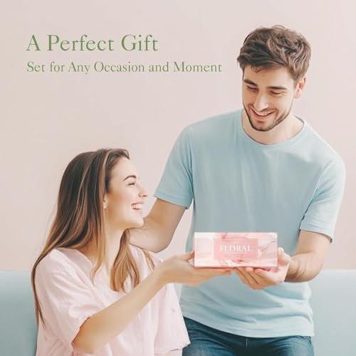 Auelife Florale Duftöle Set - 6x10ml Rose, Jasmin, Lavendel, Gardenia - Reine ätherische Öle für Diffuser, Kerzenherstellung, DIY Badebomben, romantische Aromatherapie