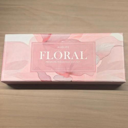 Auelife Florale Duftöle Set - 6x10ml Rose, Jasmin, Lavendel, Gardenia - Reine ätherische Öle für Diffuser, Kerzenherstellung, DIY Badebomben, romantische Aromatherapie