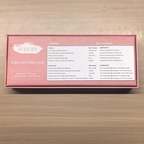 Auelife Florale Duftöle Set - 6x10ml Rose, Jasmin, Lavendel, Gardenia - Reine ätherische Öle für Diffuser, Kerzenherstellung, DIY Badebomben, romantische Aromatherapie