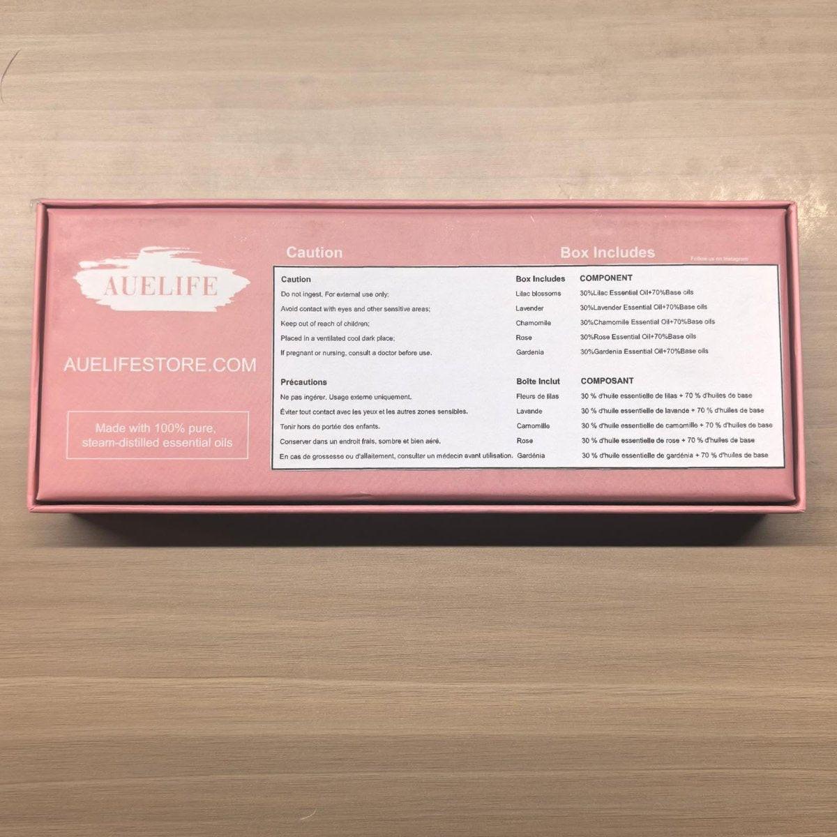 Auelife Florale Duftöle Set - 6x10ml Rose, Jasmin, Lavendel, Gardenia - Reine ätherische Öle für Diffuser, Kerzenherstellung, DIY Badebomben, romantische Aromatherapie