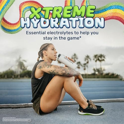 Xtend Original BCAA Pulver – 7g BCAAs & 2,5g L-Glutamin für Muskelregeneration, Hydration & magere Muskeln – Zuckerfreies Intra- & Post-Workout-Getränk – Airheads Xtreme Rainbow Berry – 30 Portionen